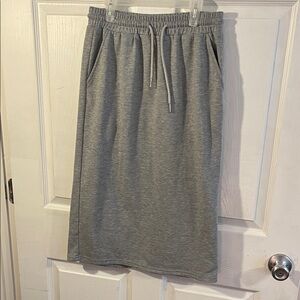 SHEIN Gray Midi Skirt